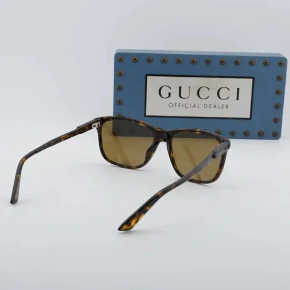 NWT Gucci GG1845SA-002 Havana Brown 55mm Sunglasses